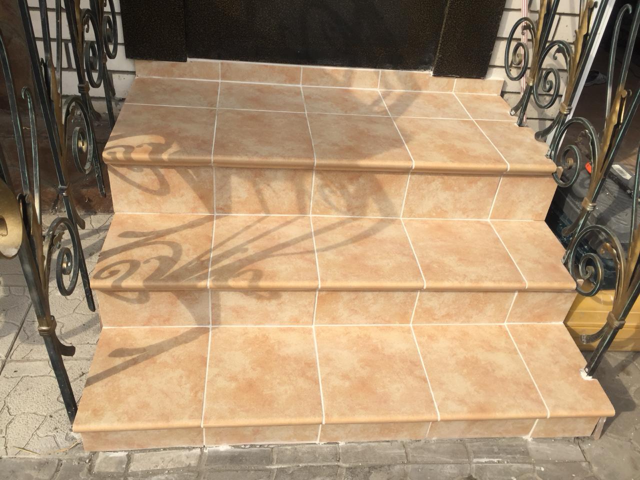 Монтаж клинкерных ступеней и плитки