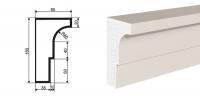 Подоконник фасадный LEPNINAPLAST ПВ-160/1, 2000*80*160 мм
