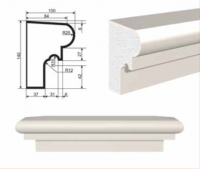 Подоконник фасадный LEPNINAPLAST ПВ-140/1, 2000*100*140 мм