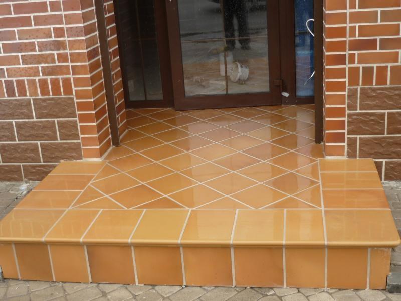 Монтаж клинкерных ступеней и плитки