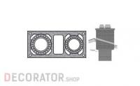 Верхний комплект для дымохода SCHIEDEL UNI с вентиляционным каналом под обмуровку кирпичом, D 16/16 см