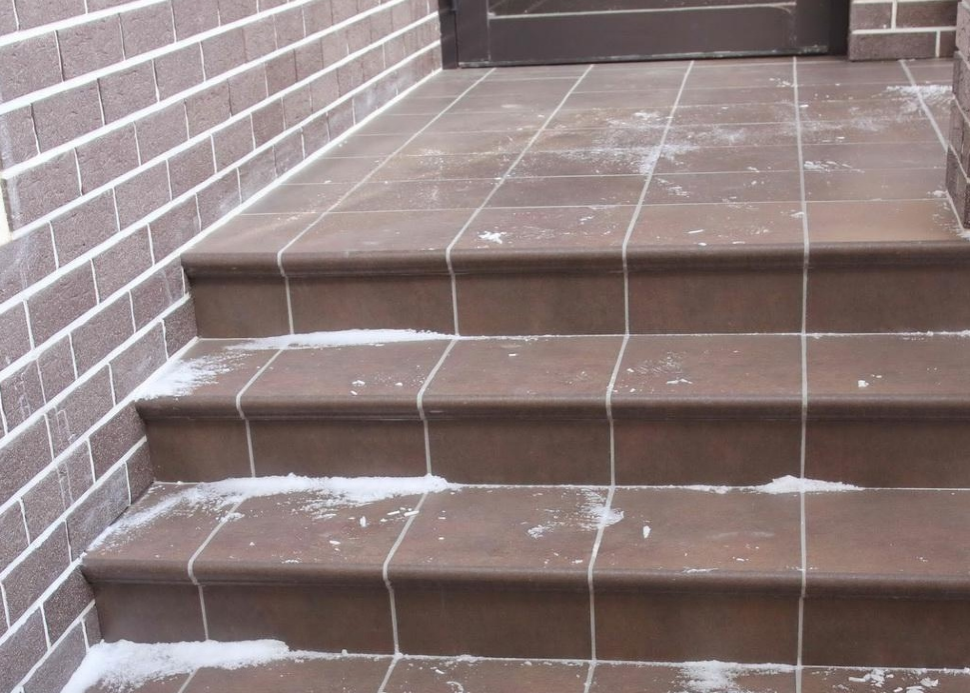 Монтаж клинкерных ступеней и плитки