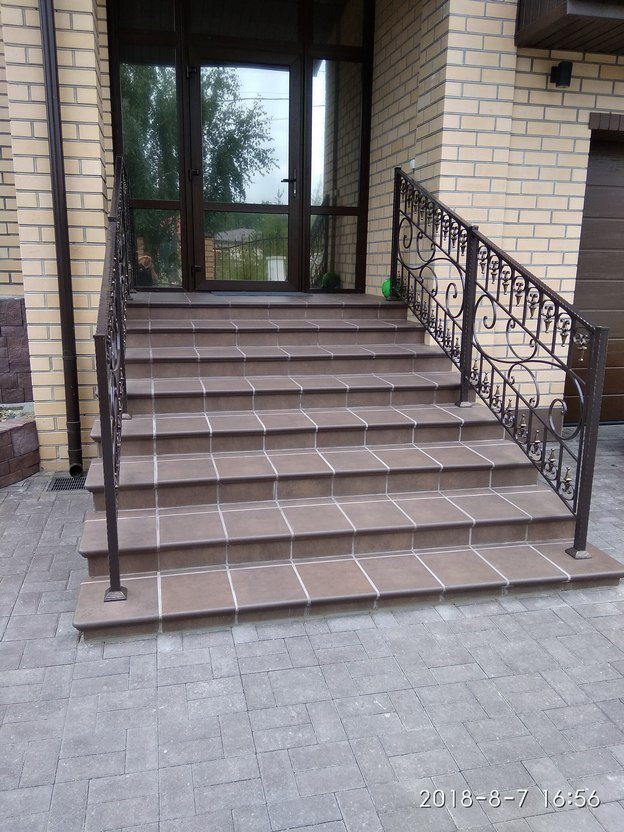 Монтаж клинкерных ступеней и плитки