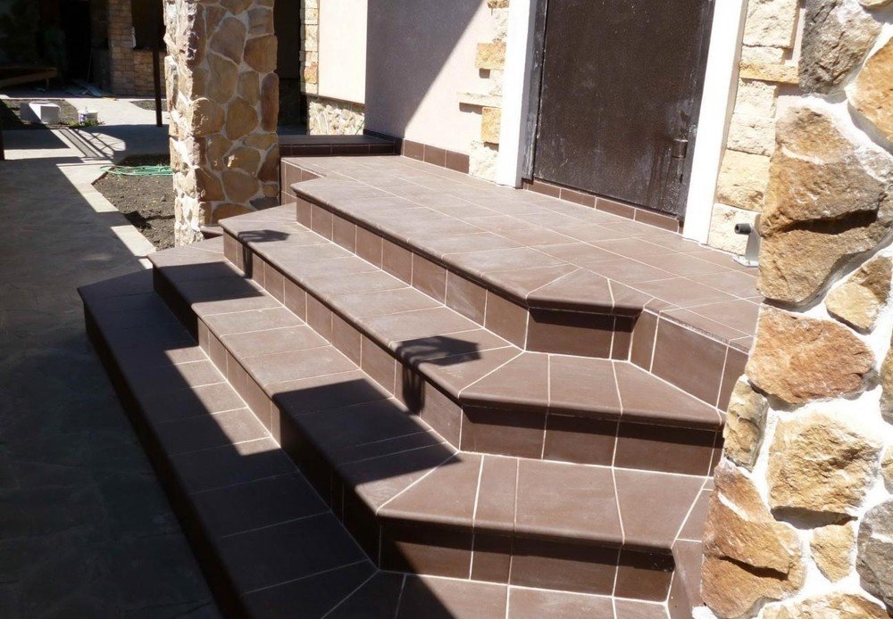 Монтаж клинкерных ступеней и плитки