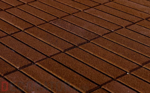 Плитка тротуарная BRAER Прямоугольник коричневый, 200*50*60 мм в Сочи