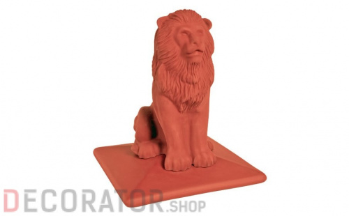 Клинкерный заборный оголовок KING KLINKER Lion Рубиновый красный (01), 445*445*520 мм в Сочи