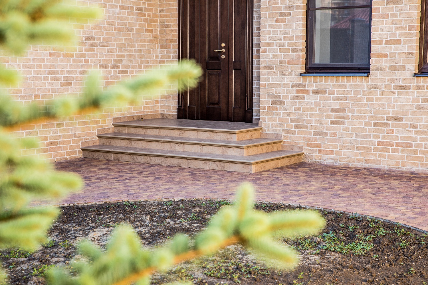 Монтаж клинкерных ступеней и плитки