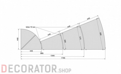 Тротуарная плитка радиальная White Hills, R2 901-44 в Сочи