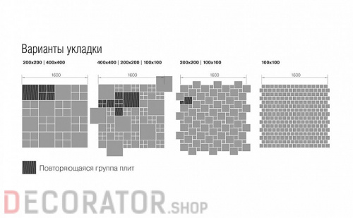 Плитка тротуарная BRAER Лувр серый, 200*200*60 мм в Сочи