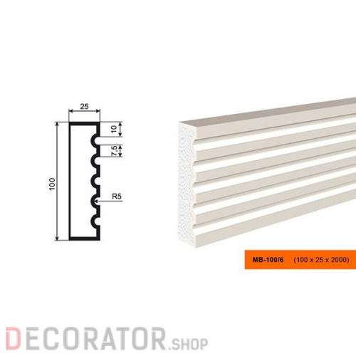 Молдинг LEPNINAPLAST МВ-100/6, 2000*100*25 мм в Сочи