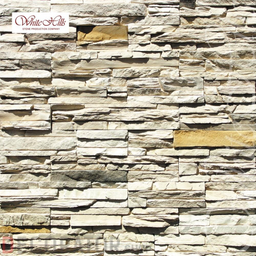 Искусственный камень для навесных вентилируемых фасадов White Hills Кросс Фелл F100-00 в Сочи