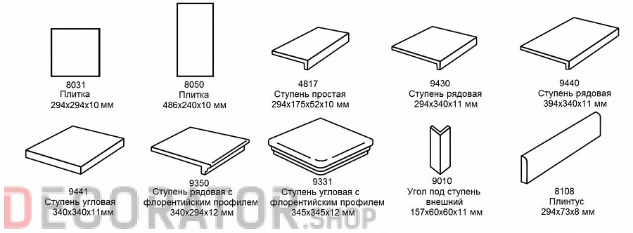 Клинкерная ступень-лофт Stroeher Keraplatte Asar 640-maro