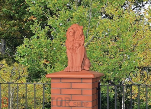 Клинкерный заборный оголовок KING KLINKER Lion Рубиновый красный (01), 445*445*520 мм в Сочи