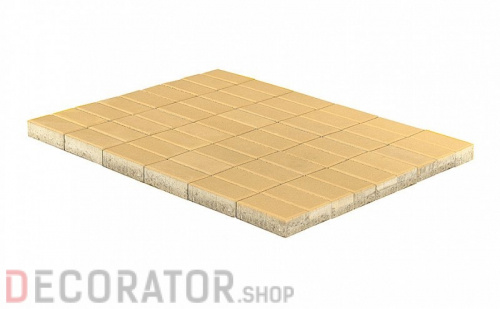 Плитка тротуарная BRAER Прямоугольник песочный, 200*100*60 мм в Сочи