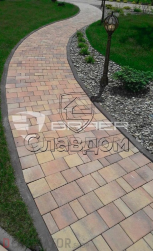 Плитка тротуарная BRAER Старый город Ландхаус Color Mix Степь, 80/160/240*160 мм в Сочи