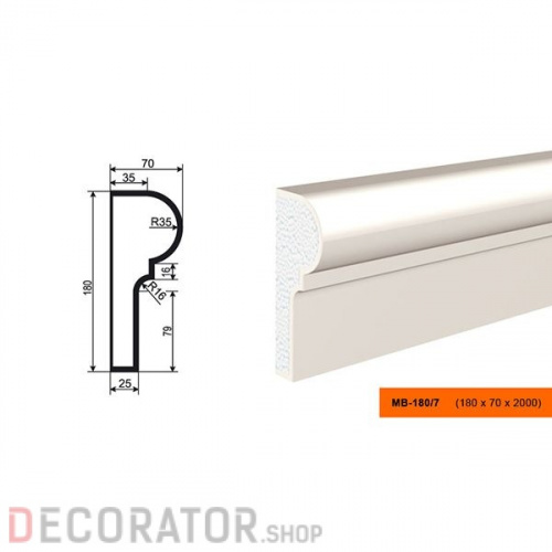 Молдинг LEPNINAPLAST МВ-180/7, 2000*180*70 мм в Сочи