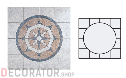 Окантовка для декора Stroeher Keraplatte Roccia 837, растр.25 см в Сочи