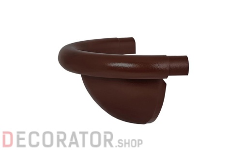 Заглушка желоба полукруглая AQUASYSTEM покрытие PURAL MAT коричневый RAL 8017 D 125 мм в Сочи