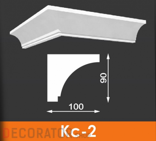 Карниз под кровлю Архитек Кс-2, 1000*90*100 мм в Сочи