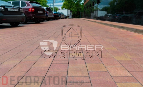 Плитка тротуарная BRAER Старый город Ландхаус Color Mix тип 9 "Закат", 80/160/240*160 мм в Сочи