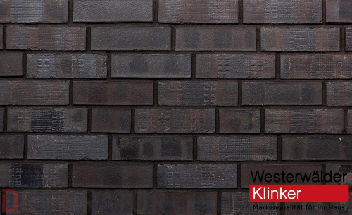 Клинкерная плитка ручной формовки Westerwaelder WK85KS Eisenschmelz- Schwarzbraun Kohle Spezial, 240*71*15 мм в Сочи