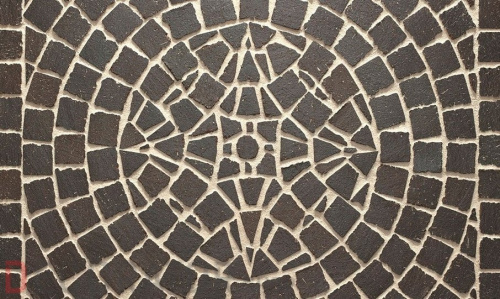 Тротуарная клинкерная мозаика Feldhaus Klinker М 609 umbra ferrum, 240*118*52 мм в Сочи