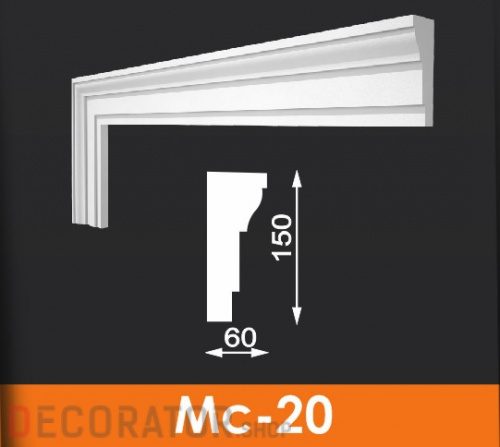 Молдинг Архитек Мс-20, 1000*150*60 мм в Сочи