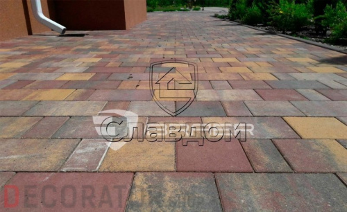 Плитка тротуарная BRAER Старый город Ландхаус Color Mix Степь, 80/160/240*160 мм в Сочи